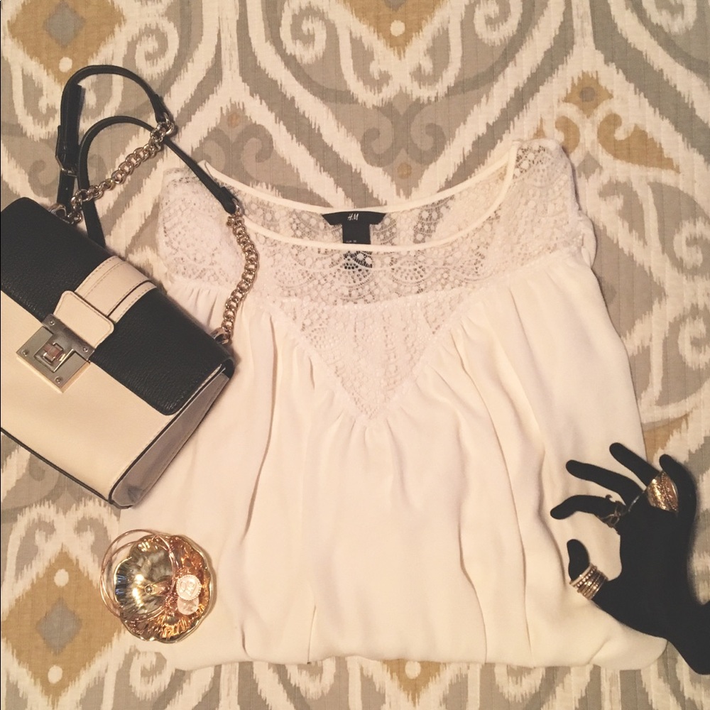 Off white H&M top